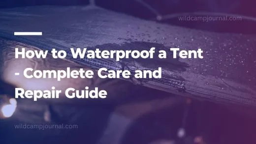 how to waterproof a tent