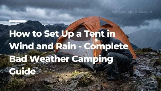 how to set up a tent in wind and rain
